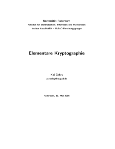 Elementare Kryptographie - Mathematik