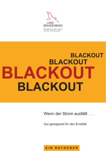 Blackout-Wenn der Strom ausfällt-Gut gewappnet für den Ernstfall