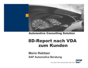 8D-Report nach VDA zum Kunden
