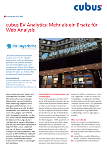 cubus EV Analytics: Mehr als ein Ersatz für Web Analysis