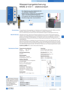 Wassermangelsicherung – elektronisch WMS 2-1 / WMS 3-1