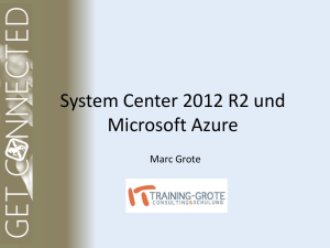 System Center 2012 R2 und Microsoft Azure