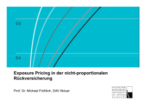 Exposure Pricing in der nicht-proportionalen Rückversicherung