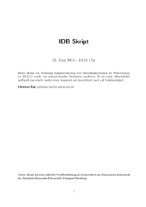 IDB Skript - FSI Informatik - Friedrich-Alexander