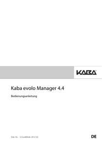 Kaba evolo Manager 4.4
