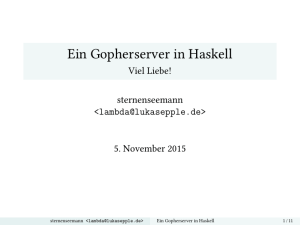 Ein Gopherserver in Haskell