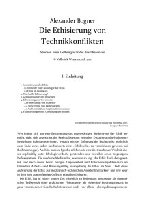 Die Ethisierung von Technikkonflikten