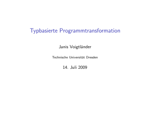 Typbasierte Programmtransformation