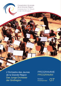 Programme Programm - Coopération Musicale de la Grande Région