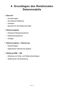 4. Grundlagen des Relationalen Datenmodells