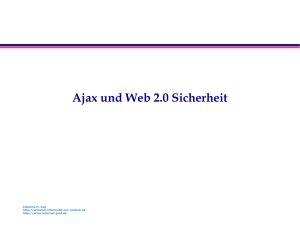 Ajax und Web 2.0 Sicherheit