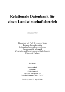 Relationale Datenbank für einen Landwirtschaftsbetrieb - Diuf