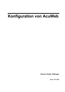 Konfiguration AcuWeb