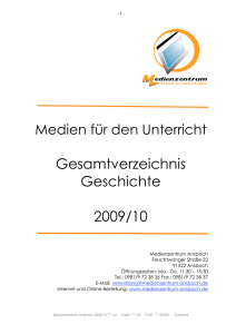 Gesamtverzeichnis Geschichte 2009/10