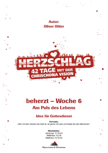 Herzschlag Woche 6: beherzt