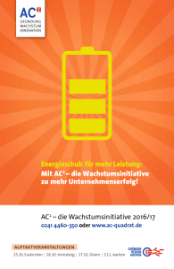 Energieschub für mehr Leistung: Mit AC2 – die Wachstumsinitiative