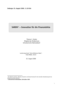 SARON - Innovation für die Finanzmärkte