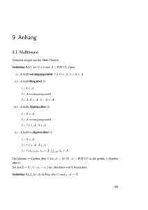 Anhang zum Vorlesungsskript (Version 22. Juni 2005)