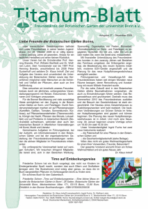 Ausgabe 27, Dezember 2009 - Freundeskreis Botanische Gärten