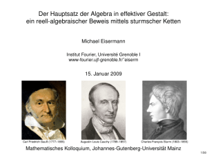 Der Hauptsatz der Algebra in effektiver Gestalt: ein reell