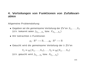 4. Verteilungen von Funktionen von Zufallsvari