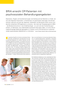(2013) BRIA erreicht OP-Patienten mit psychosozialen