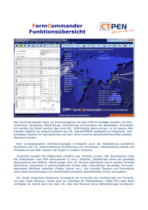 FormCommander Funktionsübersicht - CT-Pen