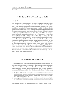 3. Die Schlacht im ›Teutoburger Wald‹ 4. Arminius der Cherusker