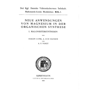 neue anwendungen von magnesium in der organischen synthese i