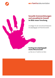 Sexuelle Grenzverletzungen und sexualisierte Gewalt