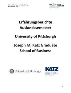 Erfahrungsberichte Auslandssemester University of Pittsburgh