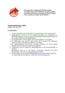 Impfempfehlungen 2014 - SVK