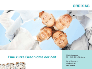 Ein kurze Geschichte der (Oracle) Zeit