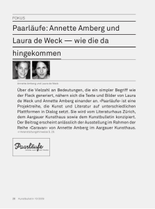 Annette Amberg und Laura de Weck — wie die da