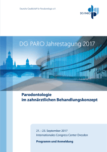 DG PARO Jahrestagung 2017 - Deutsche Gesellschaft f&uuml;r