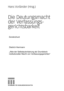 Dietrich Herrmann „Akte der Selbstautorisierung als Grundstock