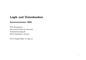 Logik und Datenbanken