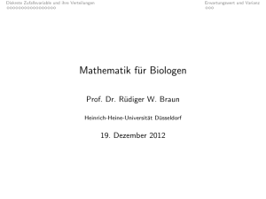 Mathematik für Biologen - Heinrich-Heine