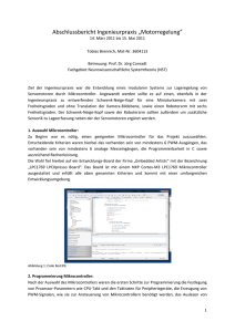 Abschlussbericht Ingenieurpraxis „Motorregelung“