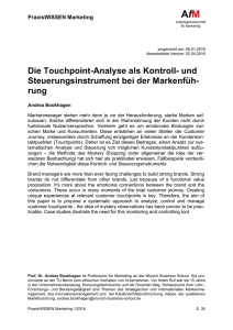 Die Touchpoint-Analyse als Kontroll