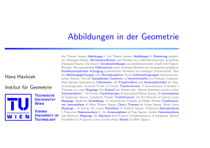 Abbildungen in der Geometrie - TU Wien