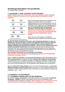 Schaltungs-Simulation mit qucsStudio