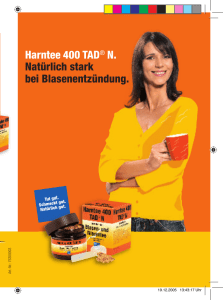 Harntee 400 TAD® N. Natürlich stark bei Blasenentzündung.