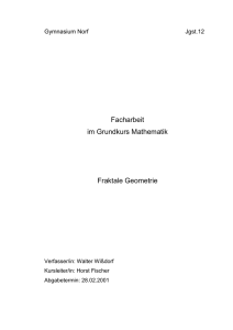 Facharbeit im Grundkurs Mathematik Fraktale Geometrie