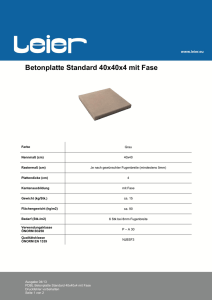 Betonplatte Standard 40x40x4 mit Fase
