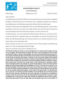 unterscheiden lernen I - Baptistengemeinde Thalwil