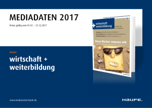 wirtschaft + weiterbildung Mediadaten 2017 - MediaCenter