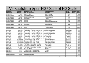 Verkaufsliste Spur H0 V9