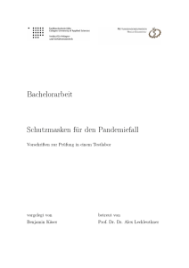 Bachelorarbeit Schutzmasken f&uuml;r den Pandemiefall