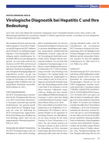 Virologische Diagnostik bei Hepatitis C und Ihre Bedeutung